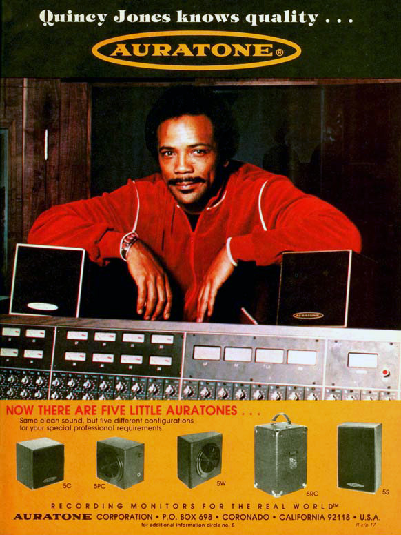 Photo Auratone publicity with Quincy Jones